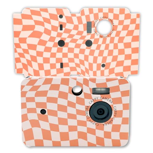 Funda protectora rígida estilo retro naranja para cámara
