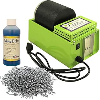 WireJewelry Single Barrel Rotary Tumbler, Jewelry and Metal Polishing Kit, Includes 1 Pound