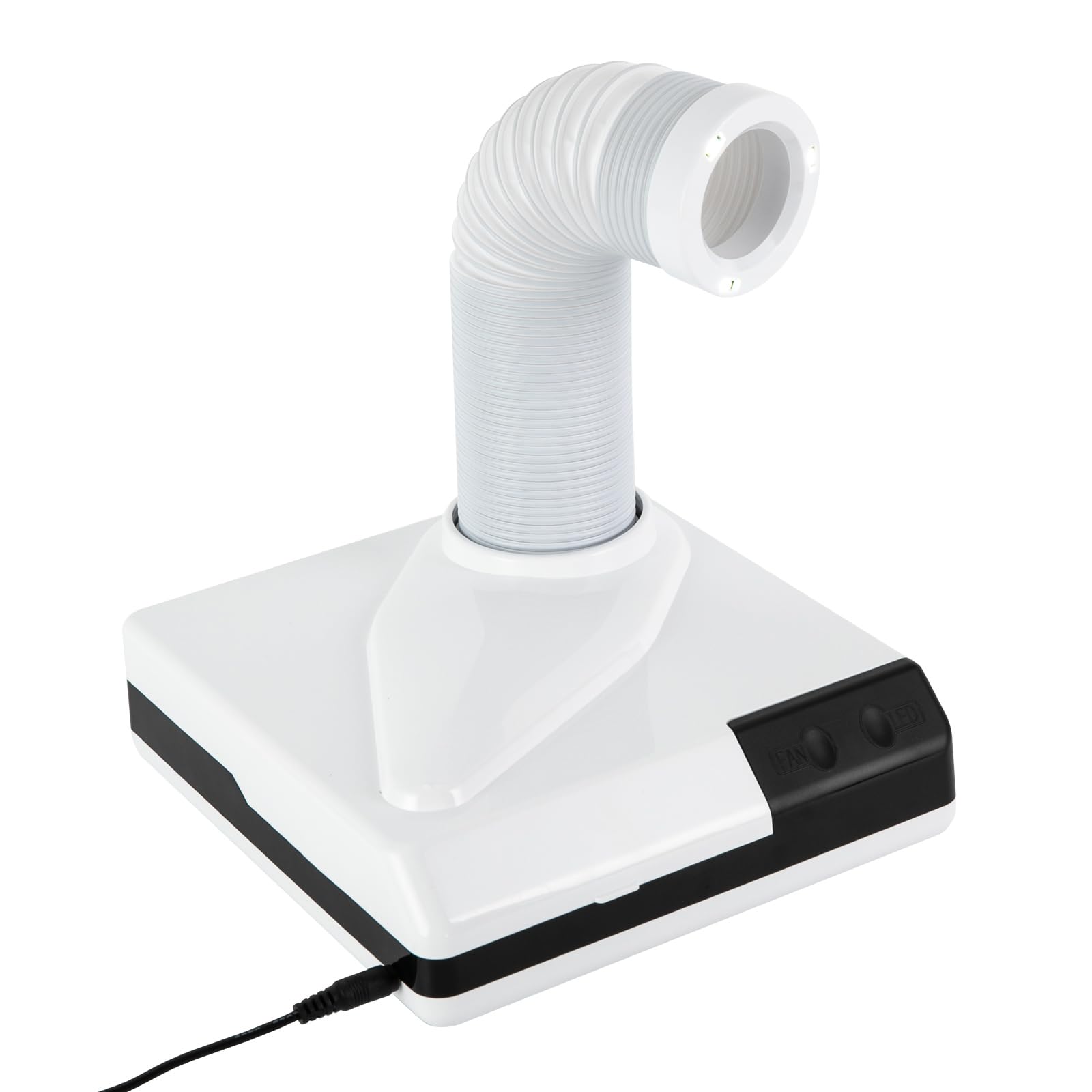 60W Countertop Dentistry Vacuum Cleaner,YL-123000A 360° Rotatable Electric Polishing Suction Machine, Portable Dust Suction Machine for Dentistry Hospitals, Homes, Nail Salons, Nail Schools (White)