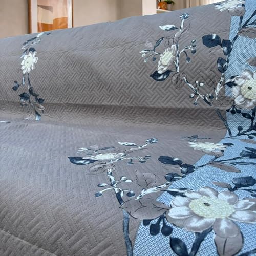Image of Homerz Premium 2 Seater Quilted Reversible Sofa Cover Mat with Pocket Arms | Polyester Blend 350 GSM Full Coverage & Back Belt for Stability (Velaro, 2 Seater)