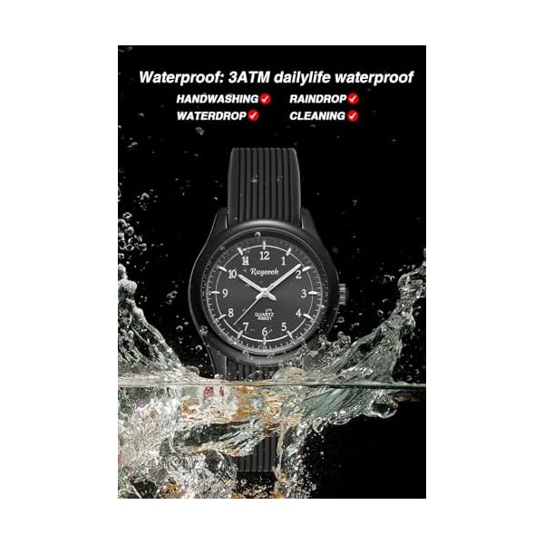 Waterproof Nurse Watch for Women,Silicone Band Nursing Analog Watches with Second Hand,Easy Read Dial - Image 5