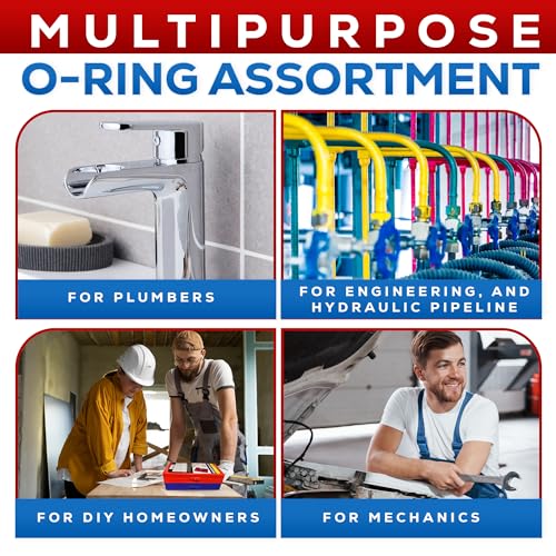 Sold_By_Cheapnwork METRIC SAE Metric Rubber O-Ring Washer Assortment Kit Automotive Storage Case Oring Set thumb #2