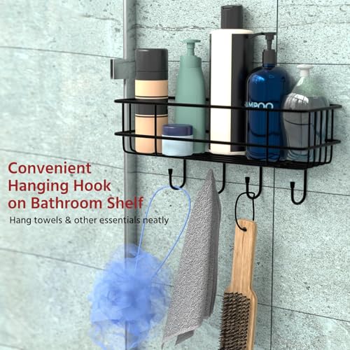 Image of BENAVJI Drill Free Corner Shelf for Bathroom Wall Bathroom Organizer Without Drill Kitchen Rack Pack of 2