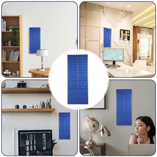 Présentoir à fiches d'information mural en PP bleu facile à fixer - 7