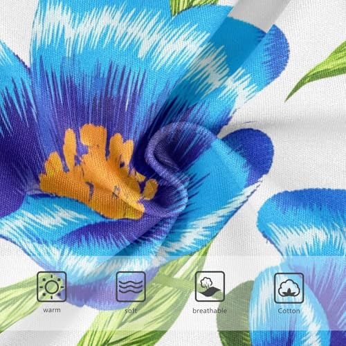 Girls Underwear Toddler 2t Cotton Little Girl Panties Designer Kids Briefs Undies Blue Flowers Green Leaves White3