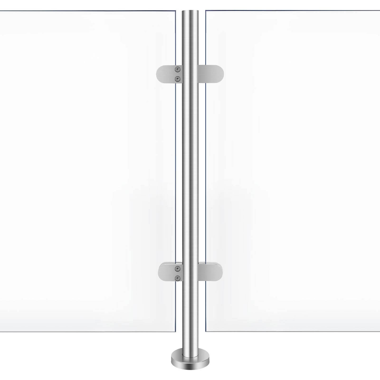Aqinyyh Silver Stainless Steel Balustrade Post, Stairs Glass Railing Post (90Cm Mid)