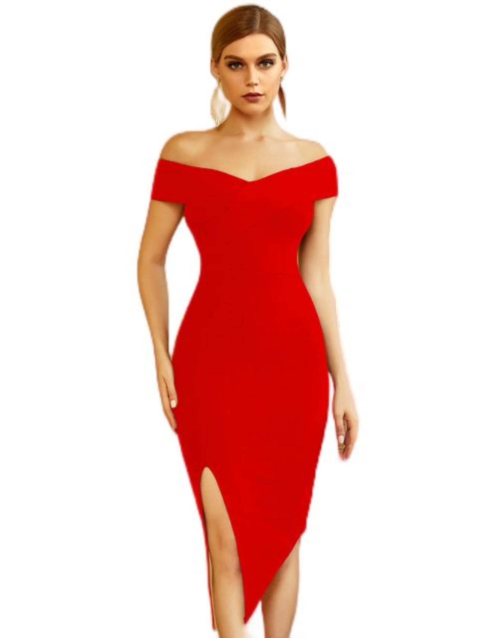 Rotes kleid eng anliegend Clearance