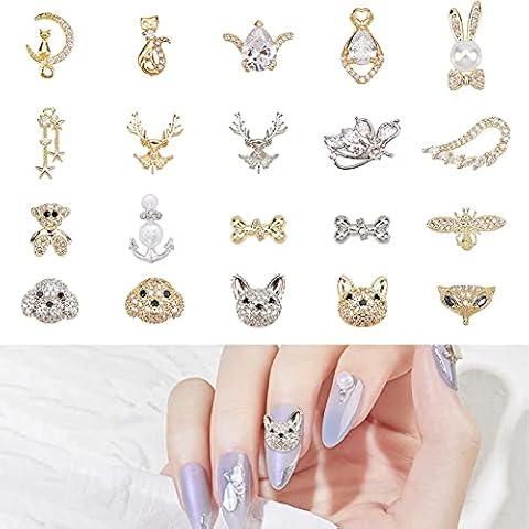 NICENEEDED 20Pcs Cute Animal Nail Art Kit Cover