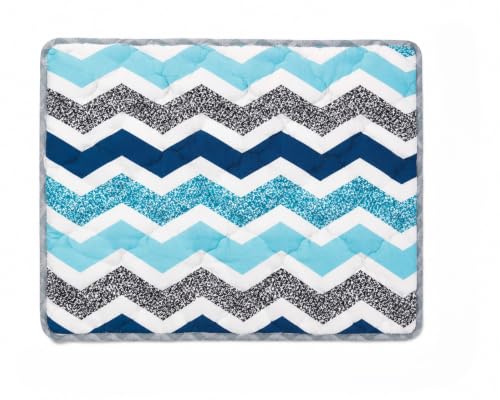 Image of K25 Cotton Praying Sitting Mat with High-Density Foam & Fiber for Extra Bedding | Lightweight Reversible Portable Meditation Mat (Size: 22x18x0.8 Inch, Blue)