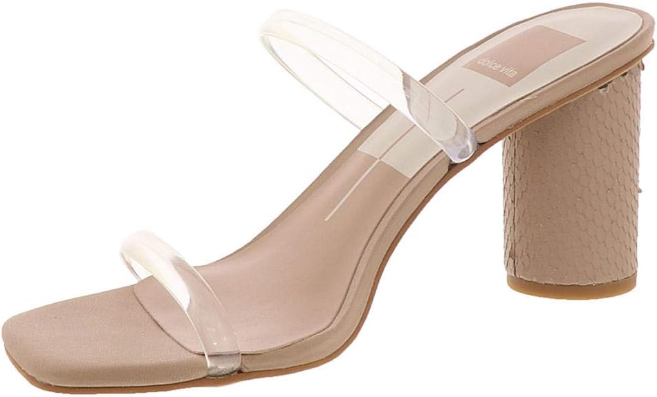 Dolce Vita Women's Noles Heeled Sandal, Nude Vinyl, 10