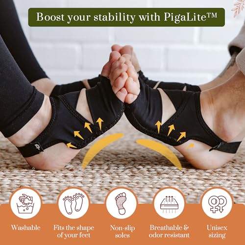 PIGA PigaLite Grip Pilates Socks for Women & Men – Non-Slip Yoga, Barre, Toeless Socks with Arch Support4