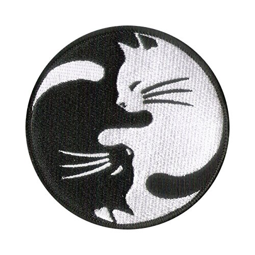 TM - Fun - Cat Novelty Embroidered Patch - 3 1/2" with a merrowed Edge and Wax Backing - Iron on or sew on - Cats Rock - Meow Meow, Kitten, Kitty Cat, Tom Cat, Alley Cat