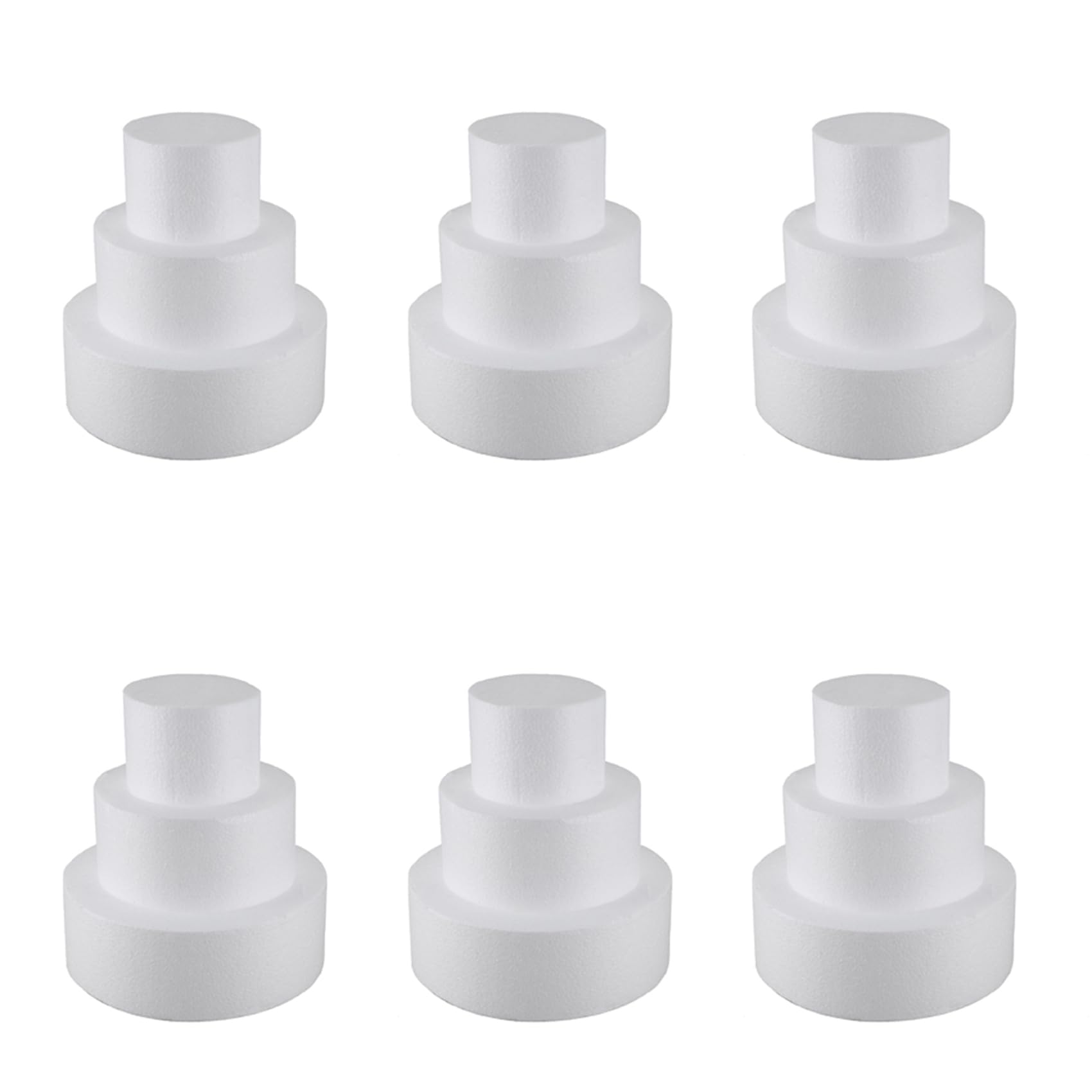 Hndhbfgrt 6X Round Cake Dummy 4 Inch / 6 Inch/ 8 Inch (Cake Dummy Set 4 Inch 6 Inch 8 Inch)
