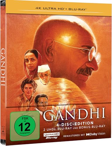 Gandhi – 4K Steelbook (UHD + Blu-ray Disc + Bonus Blu-ray)