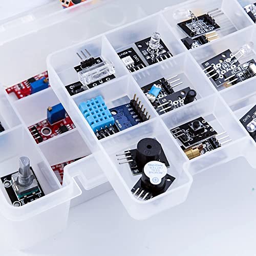 ELEGOO 37-in-1 Kit Modulo Sensore Elettronici V2.0 con Tutorial in Inglese Compatibile con Arduino IDE