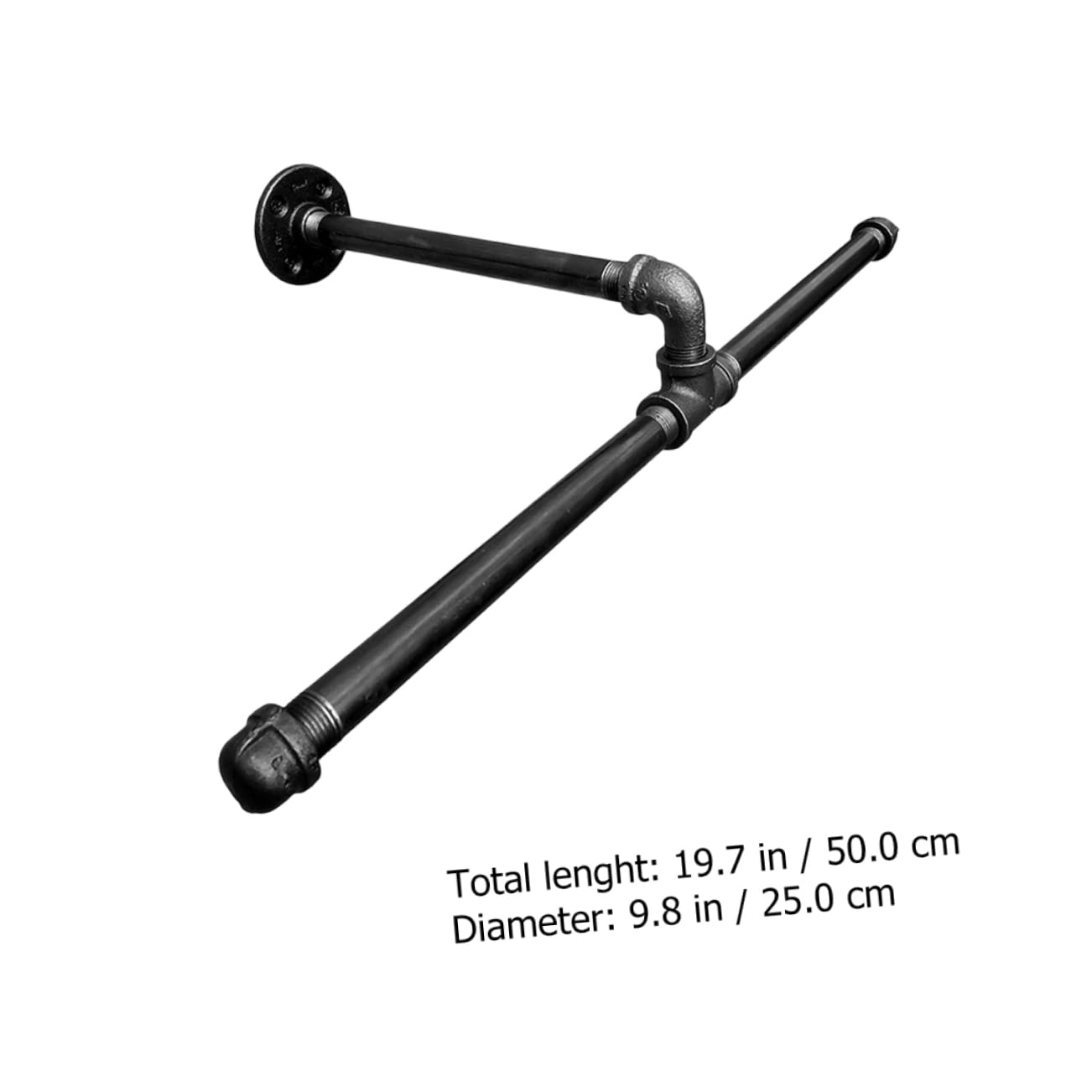 balacoo Industrial Pipe Clothes Mounted Garment Hanging Rod Heavy Duty Display Bar for Organizing Clothes Detachable Design for Laundry and Closet Storage