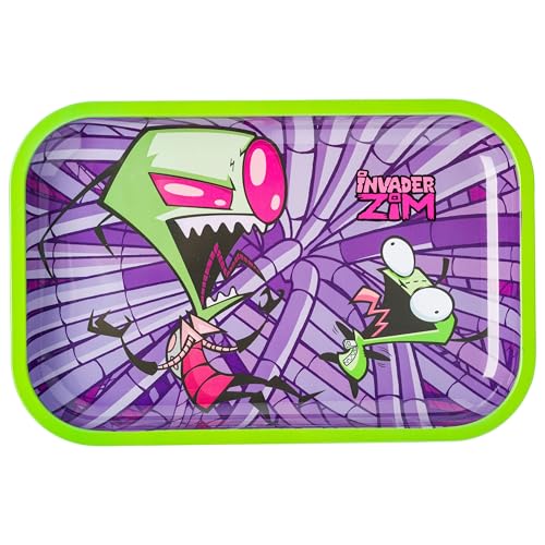 Silver Buffalo Invader Zim Evil Laugh Zim and Gir - Bandeja de Lata de 28,7 x 18,8 cm
