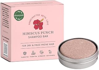 Shunyam All-Natural Shampoo Bar for Dry & Frizzy Hair | Hibiscus Punch | Sulphate Free & Gentle Formula | Eco-Friendly, Su... Price In India