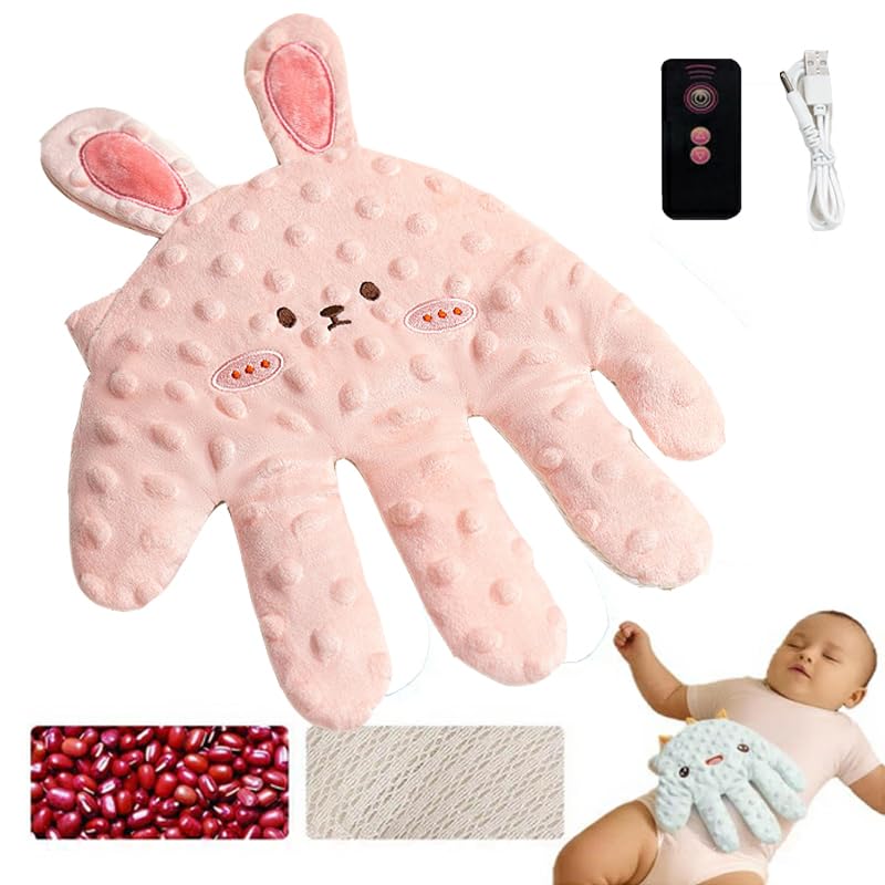 Image of Baby Soothing Palm, Baby Patter for Sleep, Baby Startle Prevention Hand Glove, Electric Baby Hand Sleep Soothers Pillow, Red Bean Filling, Cute for Newborns, Baby Girl, Baby Boy (K)
