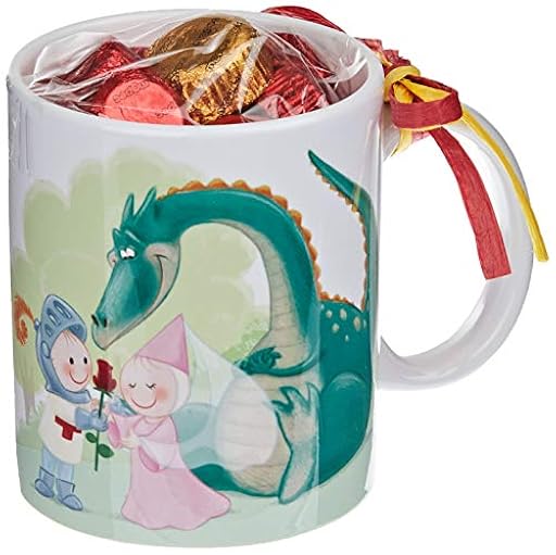 Mopec GB258 Taza cerámica Sant Jordi, con 6 Bombones, 325 milliliters | Ya disponible en tu tienda friki favorita! En mundofriki.es!