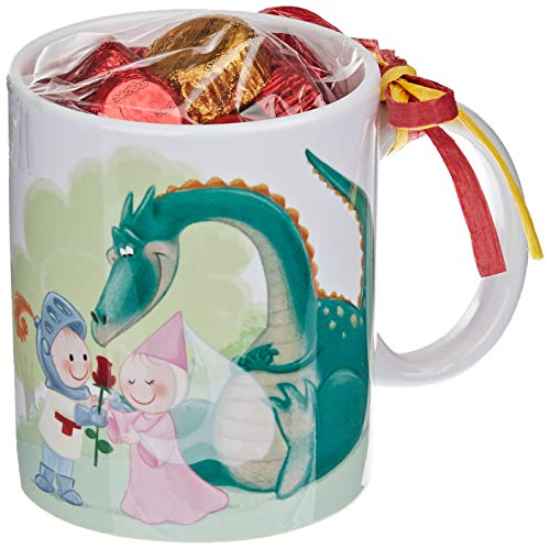 Mopec Taza cerámica Sant Jordi, con 6 Bombones, 325 milliliters