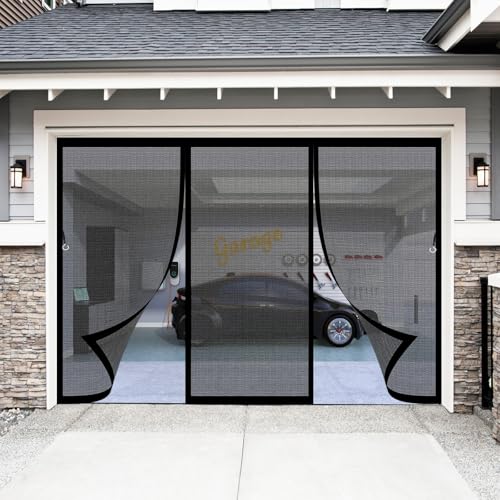 Moustiquaire magnétique sans perçage noir pour grande porte - 2