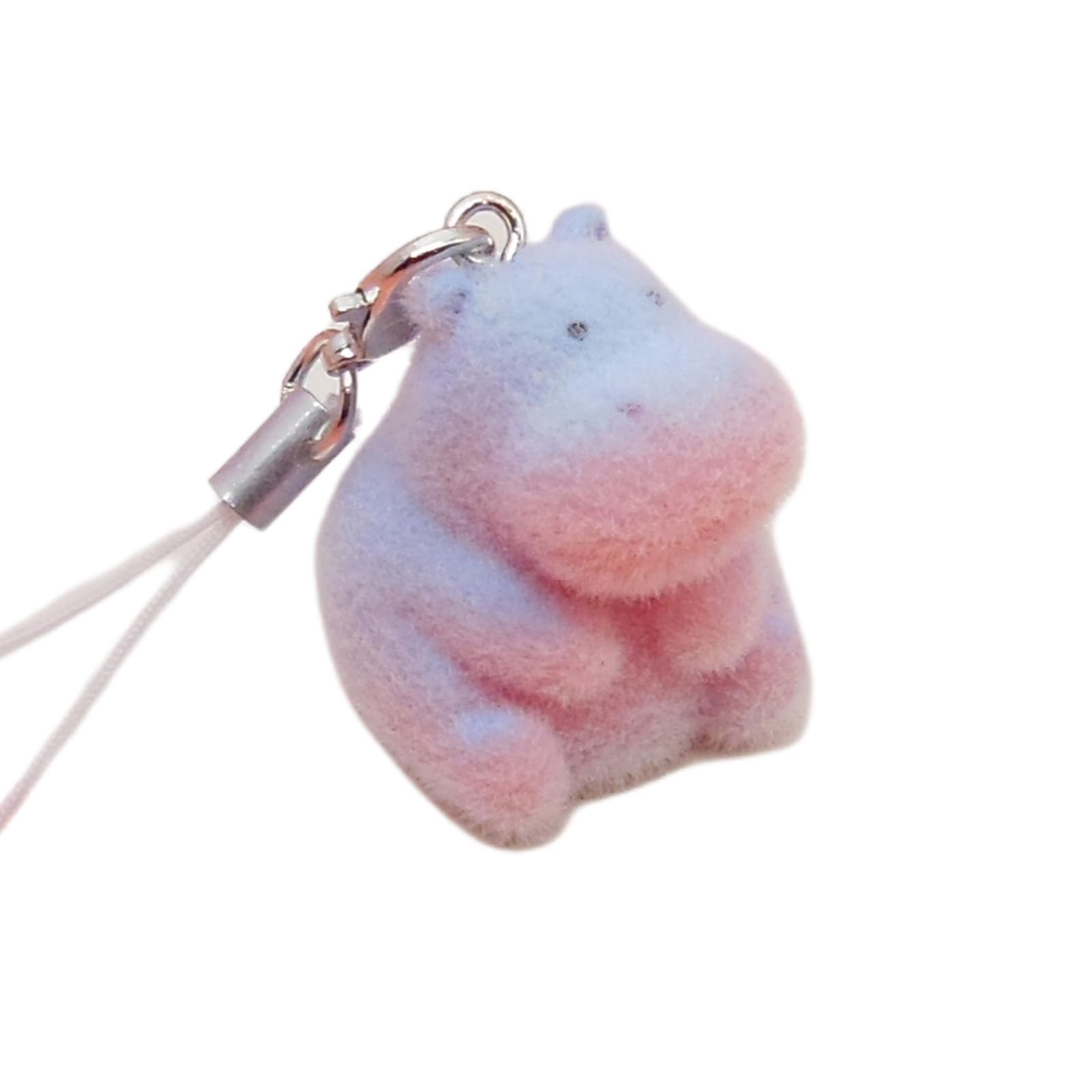 Maxtonser Adorable Resin Flocking Animal Keychain Soft Plush Charm Animal Keychain Decoration For Keys Bags Gifts