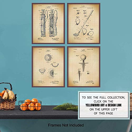 Yellowbird Art & Design Golf Patent Wall Art Print Set thumb #6