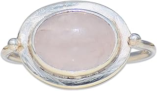 Rose Quartz Ring, 925 Silver Ring, Gemstone Ring, Sterling Silver, Quartz Ring, Pink Stone Ring, Oval Quartz Ring, Natural Rose Quartz (10)