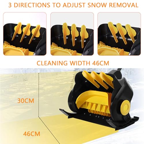 Pala da neve elettrica senza fili, potente spazzaneve a batteria con manico regolabile, include 2 batterie ricaricabili e caricabatterie rapido per la rimozione della neve