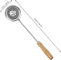 Vista 4 de Kichvoe Molde para bunuelos con mango largo, ligero, de acero inoxidable, para freír aperitivos caseros Bu Uelo panqueques y golosinas fritas