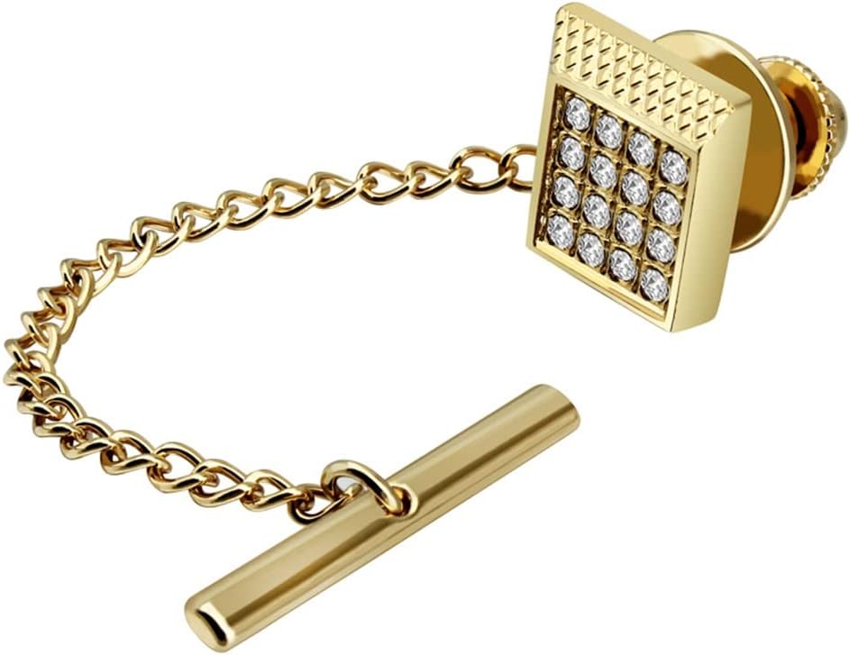 Men's Tie Pins 4 Colors Optional Square Tie Clips Men's Accessories Fashion Party Gifts