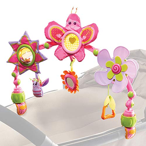 Tiny Love - Spielbogen Butterfly Stroll, mit Rasselspielzeug, nutzbar ab der Geburt (0M+) universelle Befestigungsclips passend für fast alle Tragetaschen, Babyschalen, Kinderwagen oder Baby-Autositze