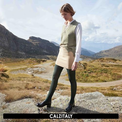 Image of CALZITALY Opaque Colour Tights - 80 DEN Thick Tights, Microfiber Pantyhose, S - 4XL Available in Plus size - Italian Hosiery