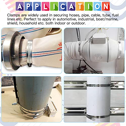 Glarks 21Pcs 33 Feet Long Worm Gear Hose Clamp With Fasteners thumb #6