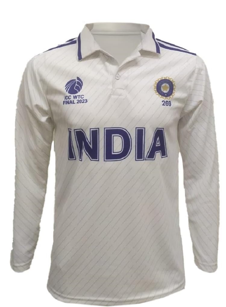 See full amazon price history chart for India Test Match (Wtc) Men Regular Fit Jersey 2021-22 Full Sleeve (36 (For 11-12 Years), Virat) - White India Test Match (Wtc) Men Regular Fit Jersey 2021-22 Full Sleeve (36 (For 11-12 Years), Virat) - White (B0BRG6W2CN) Amazon Price History, Amazon Price Tracker