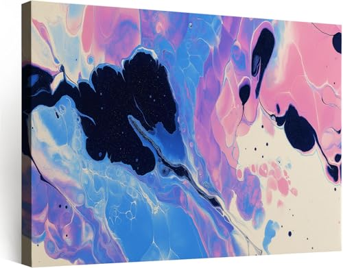 Tableau sur toile marbre abstrait contemporain avec cadre en bois pour salon 120x80 cm