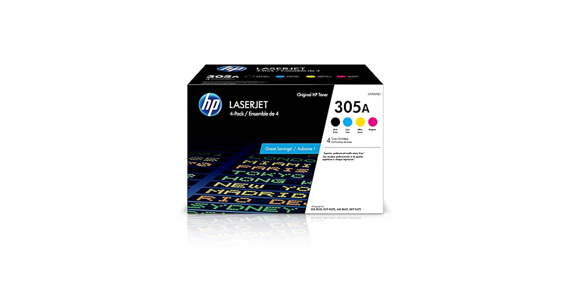 HP 305A 305X　4色セット Amazon.com: HP 305A Black, Cyan, Magenta, Yellow Toner