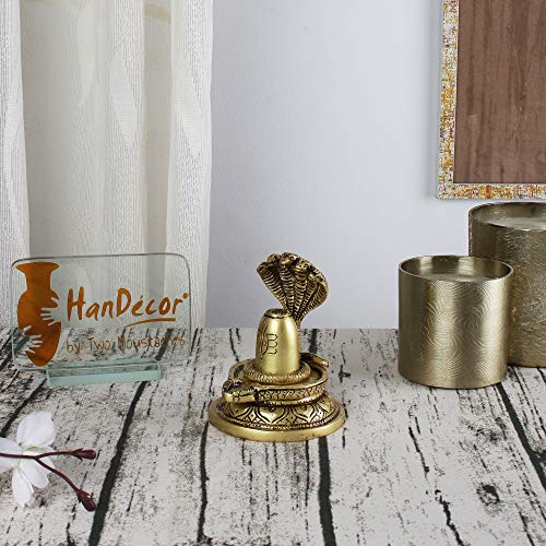 Image of Two Moustaches Premium Shivling with Detachable Sheshnaag, Standard, Spiritual Idol for Temple, Home & Car Dashboard Decor, Handcrafted Shivlingam Pooja Murti for Diwali & Navratri Festival, 1 Piece