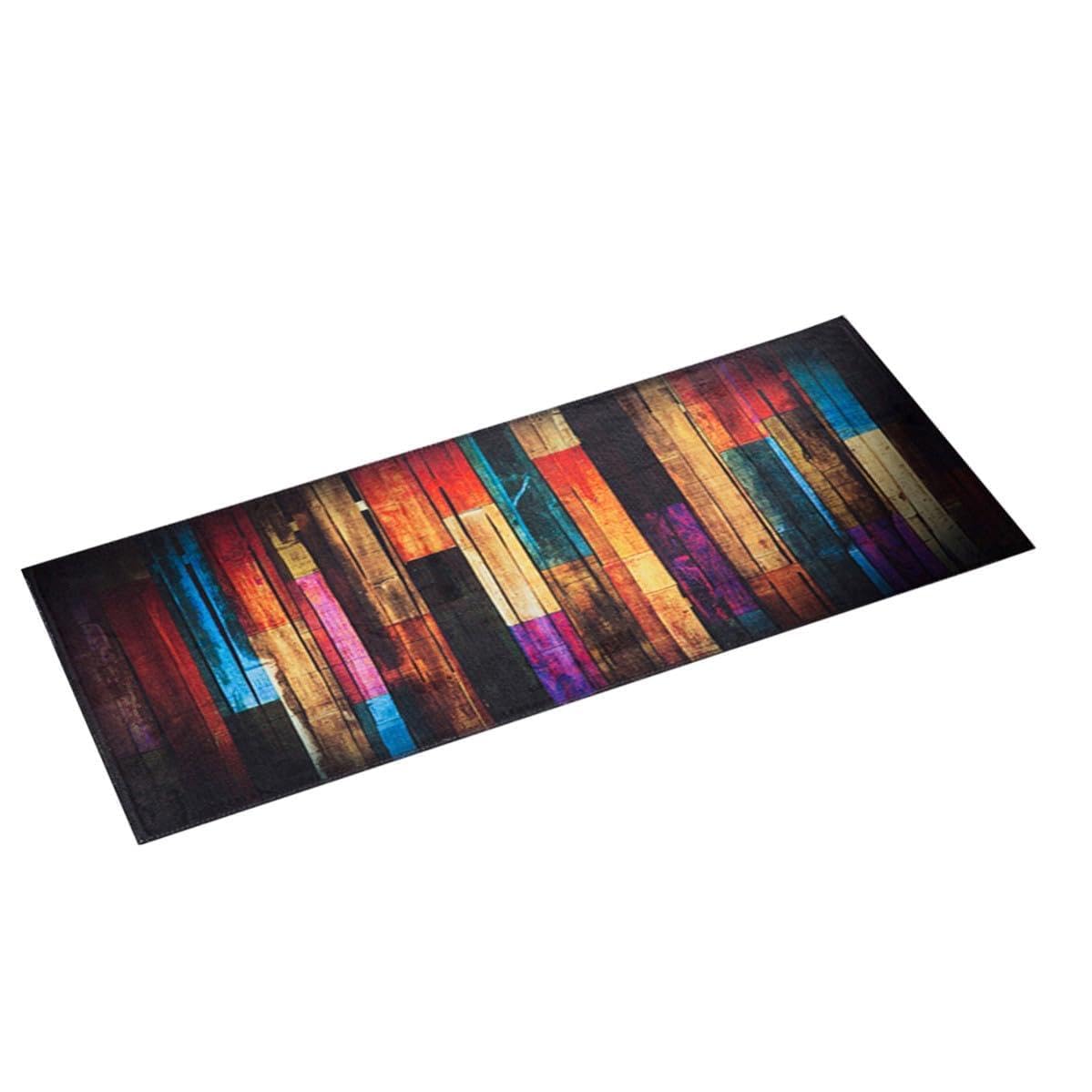 Alfombra de baño 40x100 cm con estampado de madera textil antideslizante para cocina
