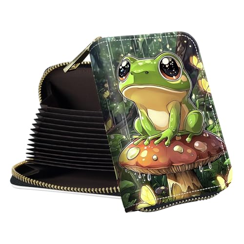Portefeuille en cuir synthétique grenouille champignon, une idée cadeau originale pour femme