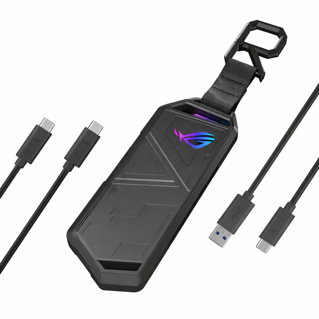 外付けハードディスク・ドライブ ASUS ROG Strix Arion Intel 670p 1TBSSD ASUS ROG STRIX Arion Aluminum Alloy M.2 NVMe SSD External Portable