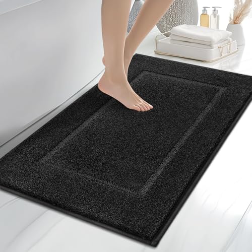 anllugs Bathroom Rugs, 24" x 36" Soft Bath Rugs, Black by anllugs - Used condition - US$22.74