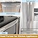 Refrigerator Door Handle Covers, Set of 4, Non-Slip Fridge Handle Covers, Washable Appliance Handle Covers, Keep Your Kitchen Clean, Freezer Microwave Oven Dishwasher Handle Protector(Light Gray)