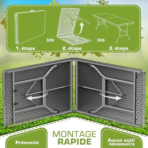 Table de Jardin Pliante plastique pour manque de place