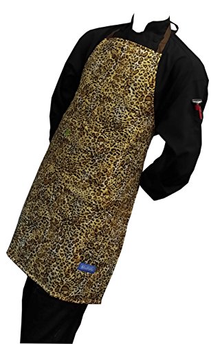Leopard Chefskin Disegno Adult Apron Beautiful Very Comfortable Quilted Pocket by CHEFSKIN