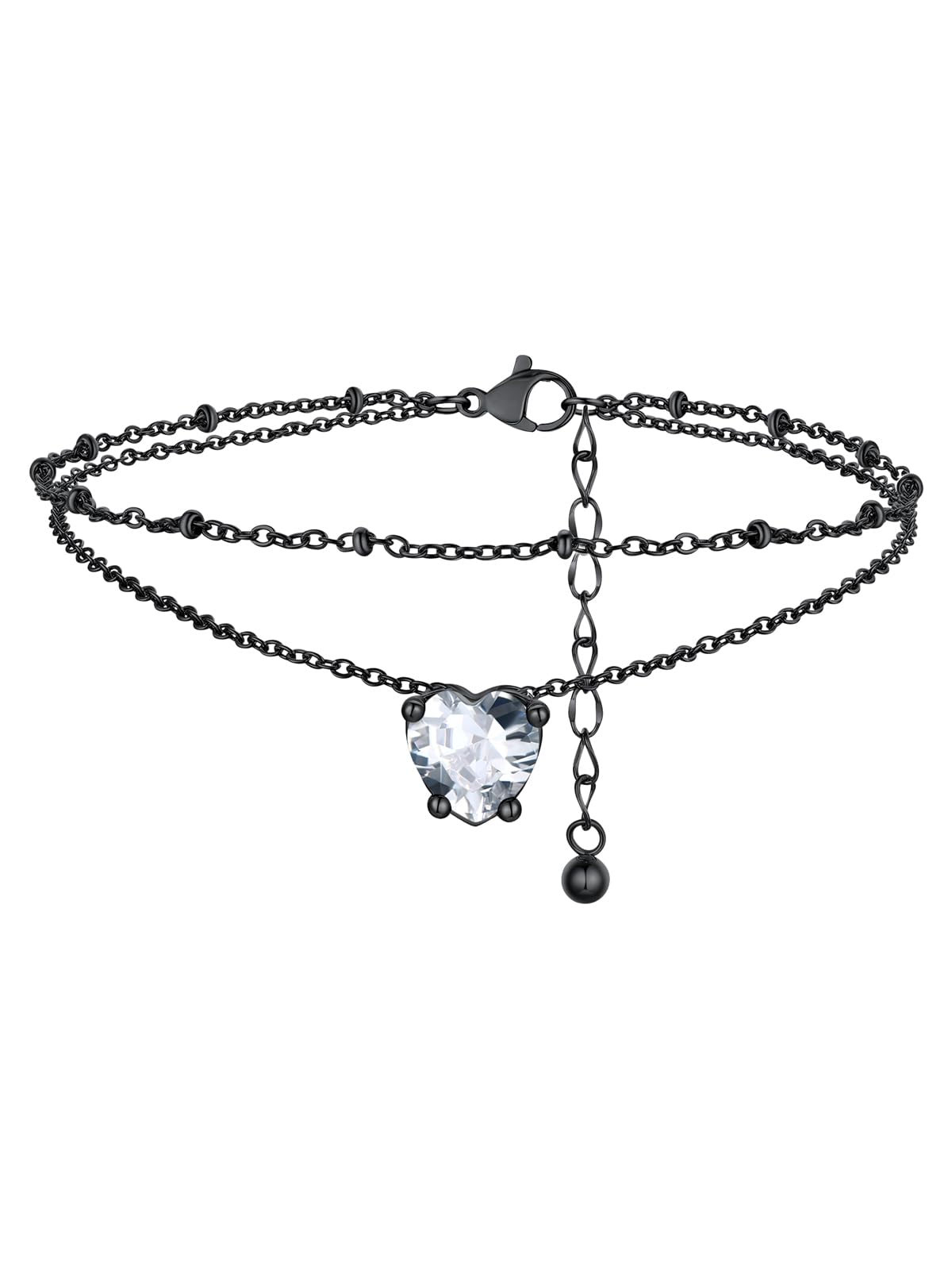 FindChic Birthstone Anklets for Women Layered Ankle Bracelets for Women