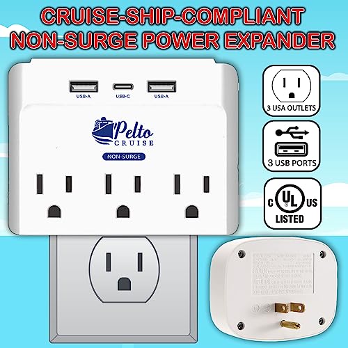 Cruise Ship Essentials 2025 Must Haves - Cruise Luggage Tags Holder, Cruise Approved Non-Surge Power Strip, Magnet Hooks, Lanyard, Towel Bands. Cruise Accessories for All Cruise Lines2