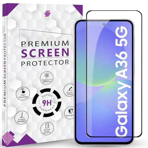 Image of Premium Tempered Glass Screen Protector Guard For Samsung A36 / A56 (6.7 Inch, Pack of 1) | Edge to Edge Coverage With Easy to installation kit