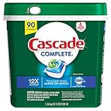 Cascade ActionPacs Dishwasher Detergent (Complete 90 Count), (Pack of 1), White